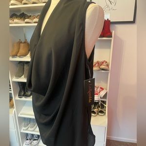 Draped front blouse